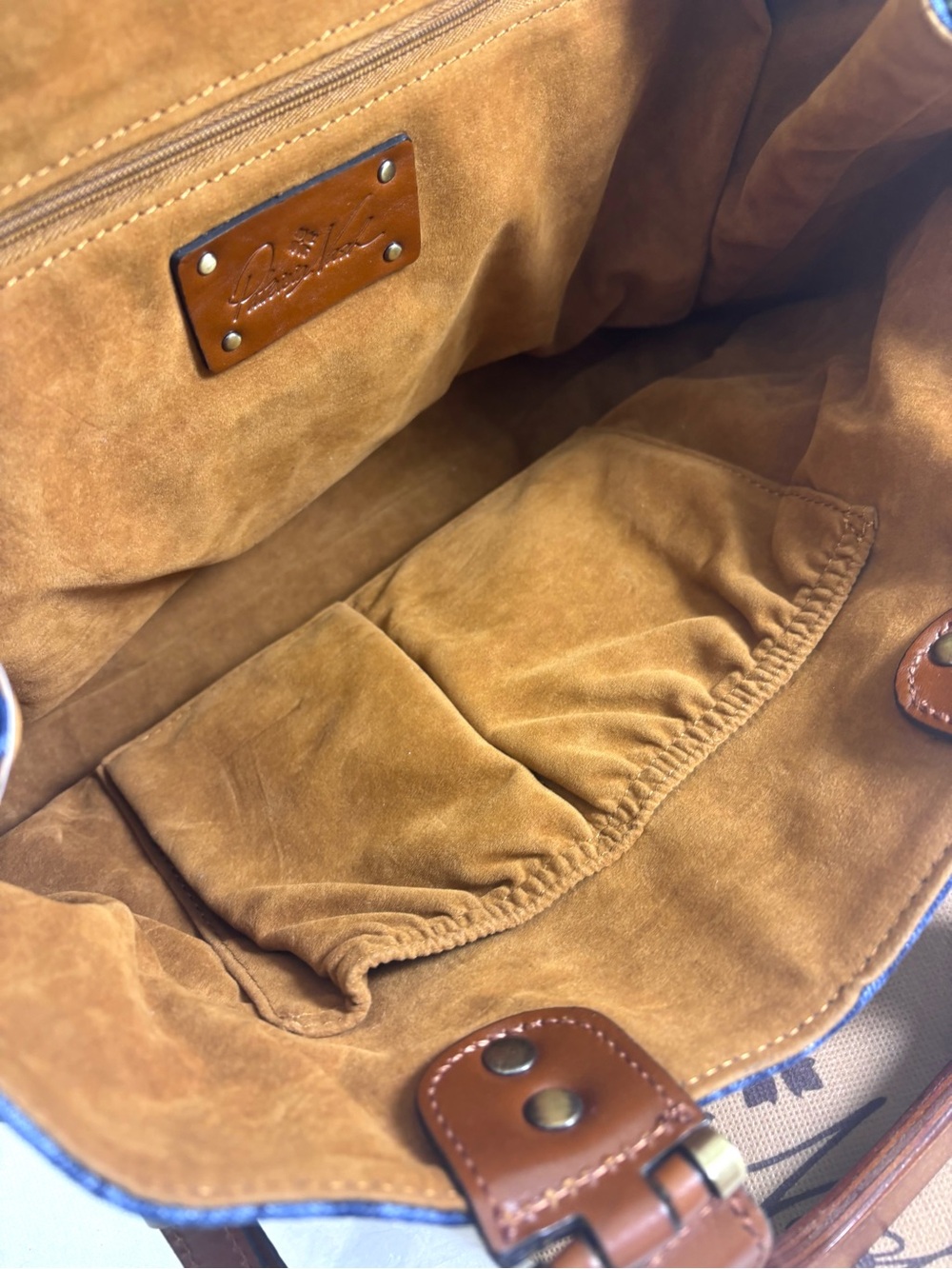Patricia Nash Sancia MD Denim Satchel. - Picture 13 of 15